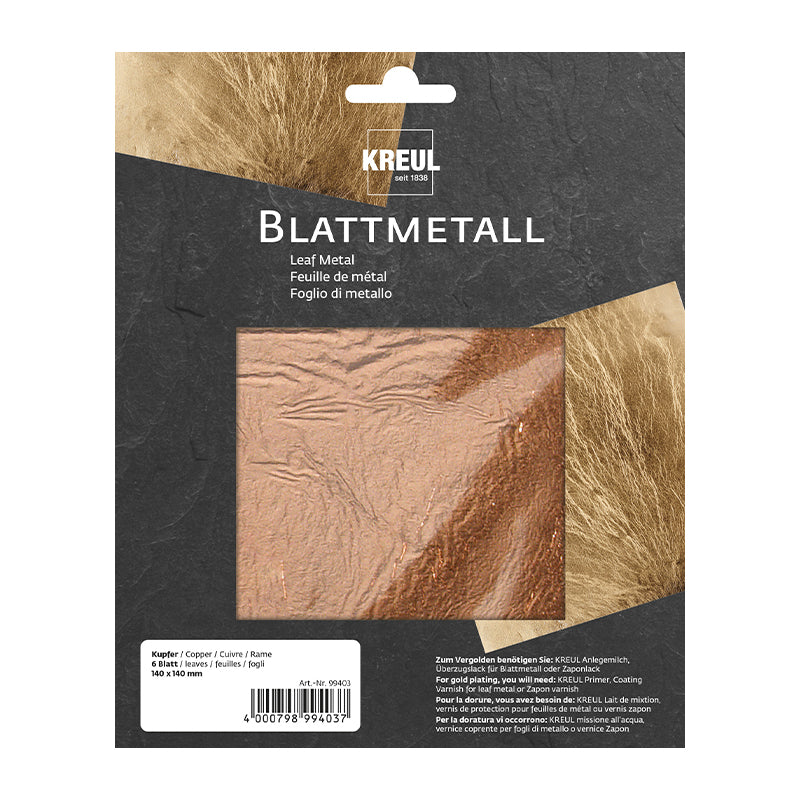 KREUL Blattmetall Kupfer 6 Blatt