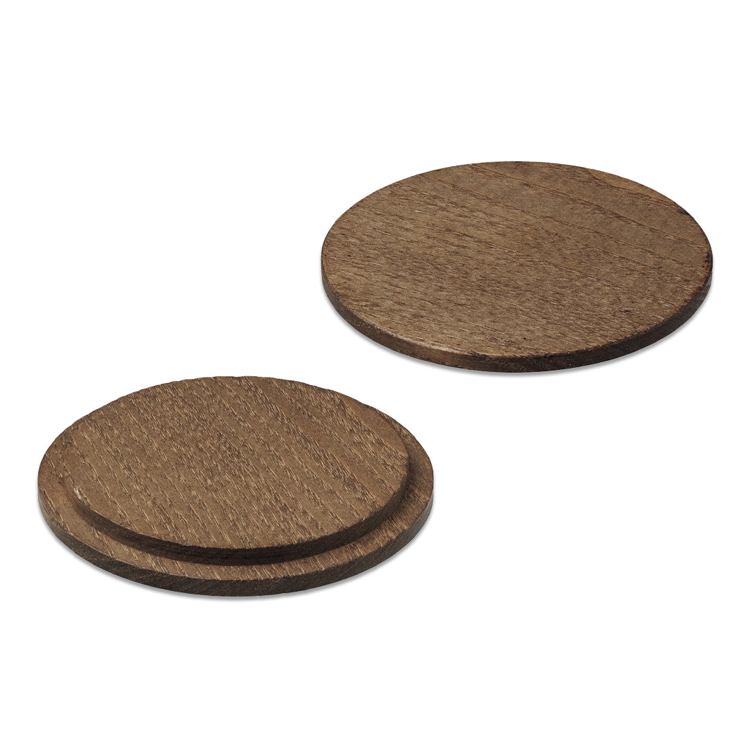 Couvercle en bois pour photophore Roma - Aspect noyer