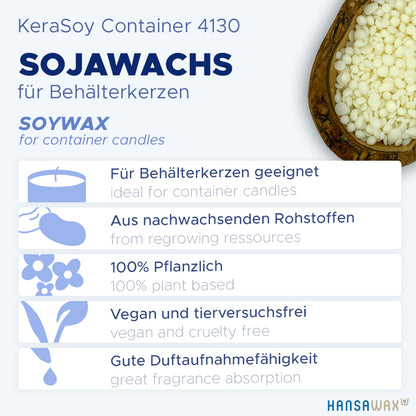 Sojawachs für Behälterkerzen 'KeraSoy Container 4130'