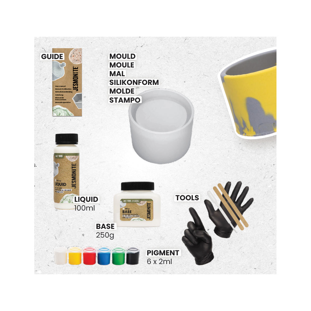 Starter kit con stampo in silicone di Jesmonite