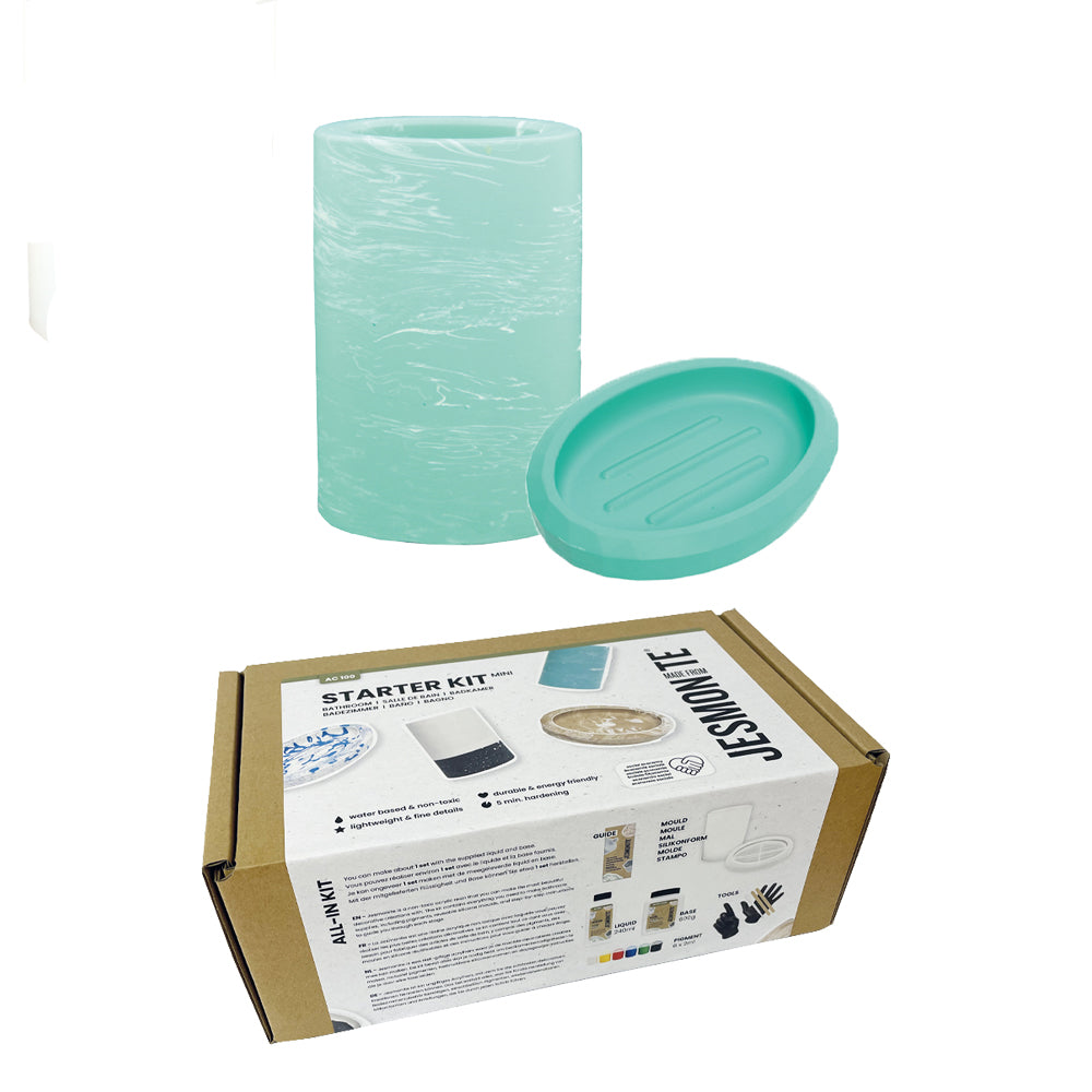 Set iniziale Jesmonite: portasapone e bicchiere