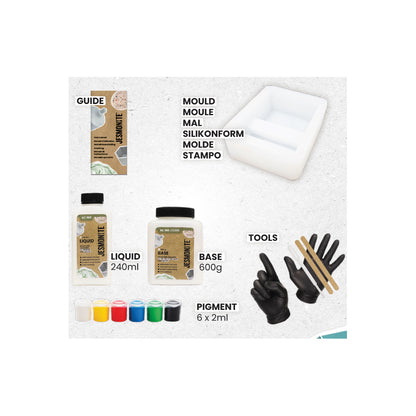 Starter Set mit Silikonform von Jesmonite