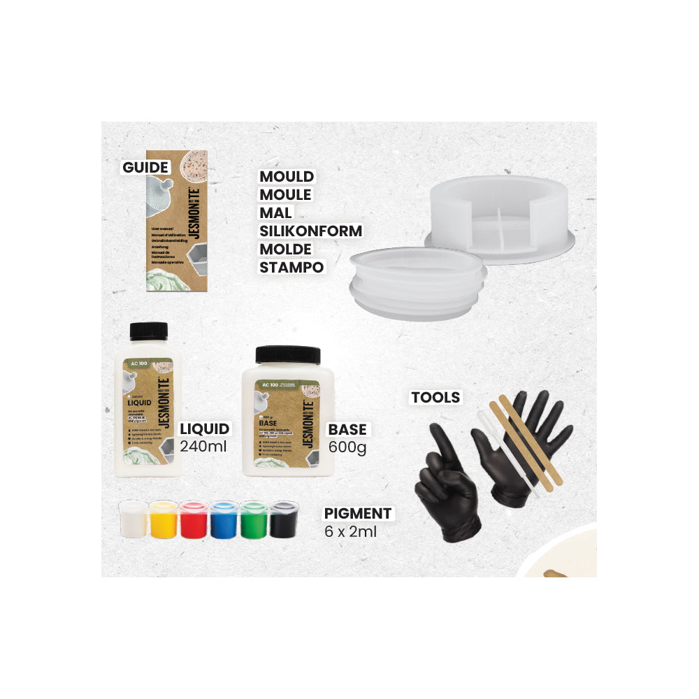 Starter kit con stampo in silicone di Jesmonite
