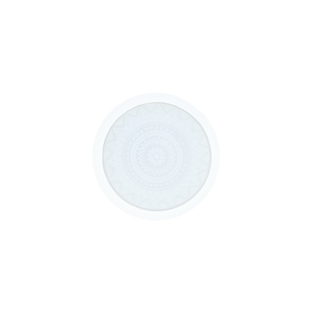 Silikonform zur Herstellung von einem Mandala Untersetzer mit Gießpulver wie Jesmonite, Keraflott und Raysin.