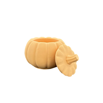 Ciotola a forma di zucca con coperchio per versare una ciotola di Jesmonite, Keraflott o Raysin