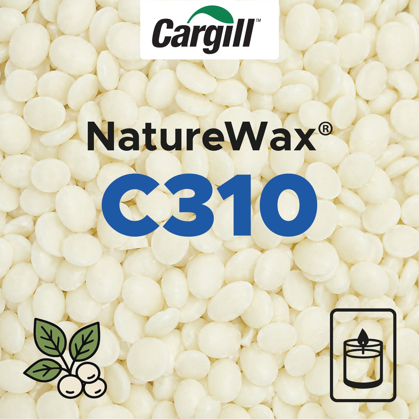 cargill naturewax c310 sojawachs für behälterkerzen