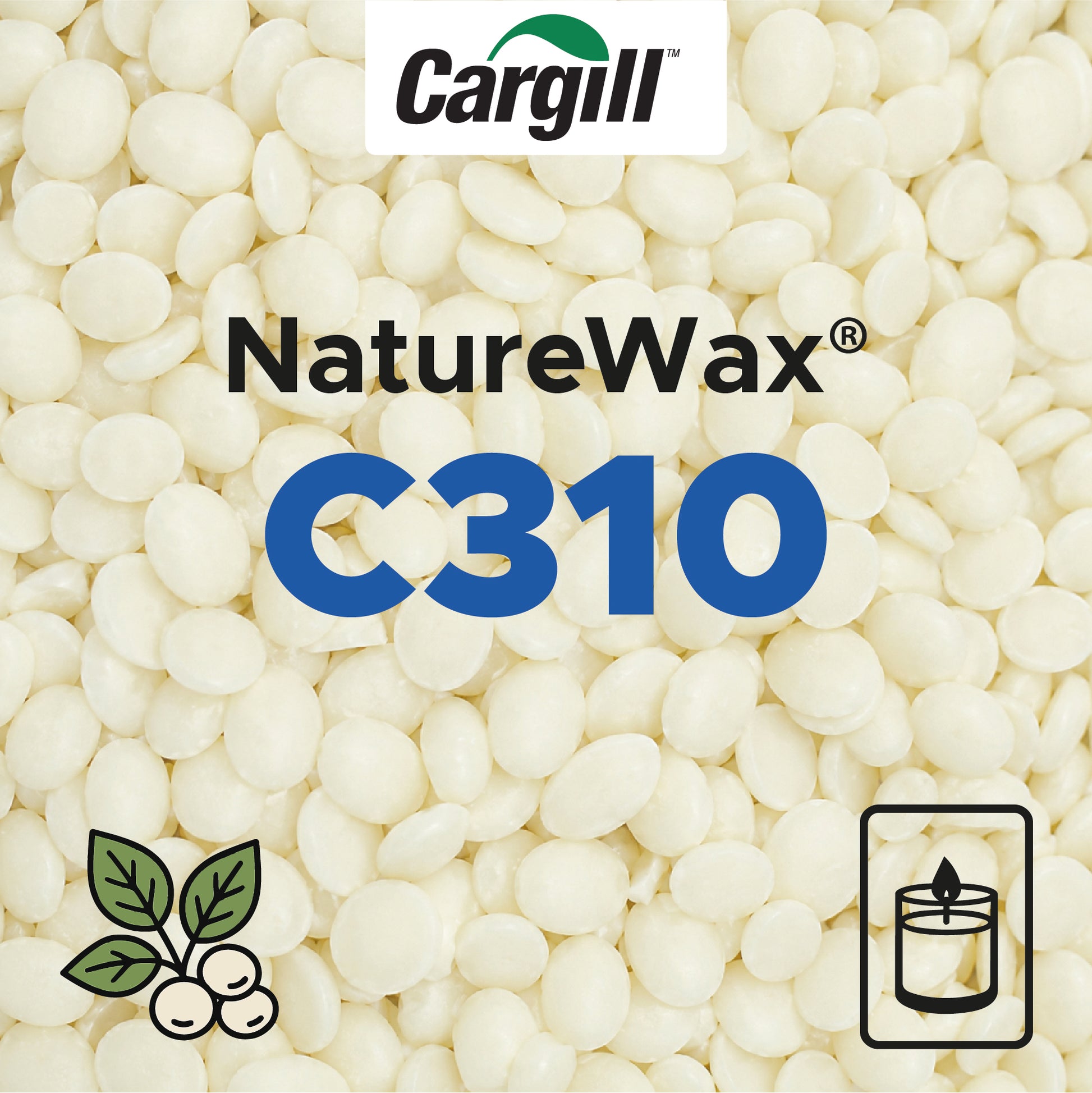 cargill naturewax c310 sojawachs für behälterkerzen