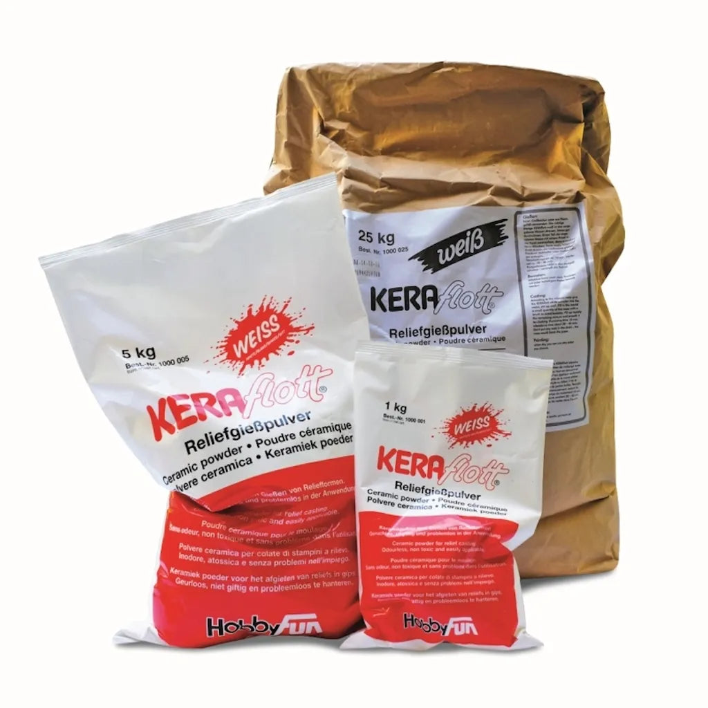 Polvere da colata Keraflott per colare figure in più sacchetti
