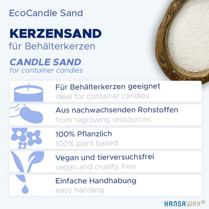 Pflanzlicher Kerzensand 'EcoCandle Sand'