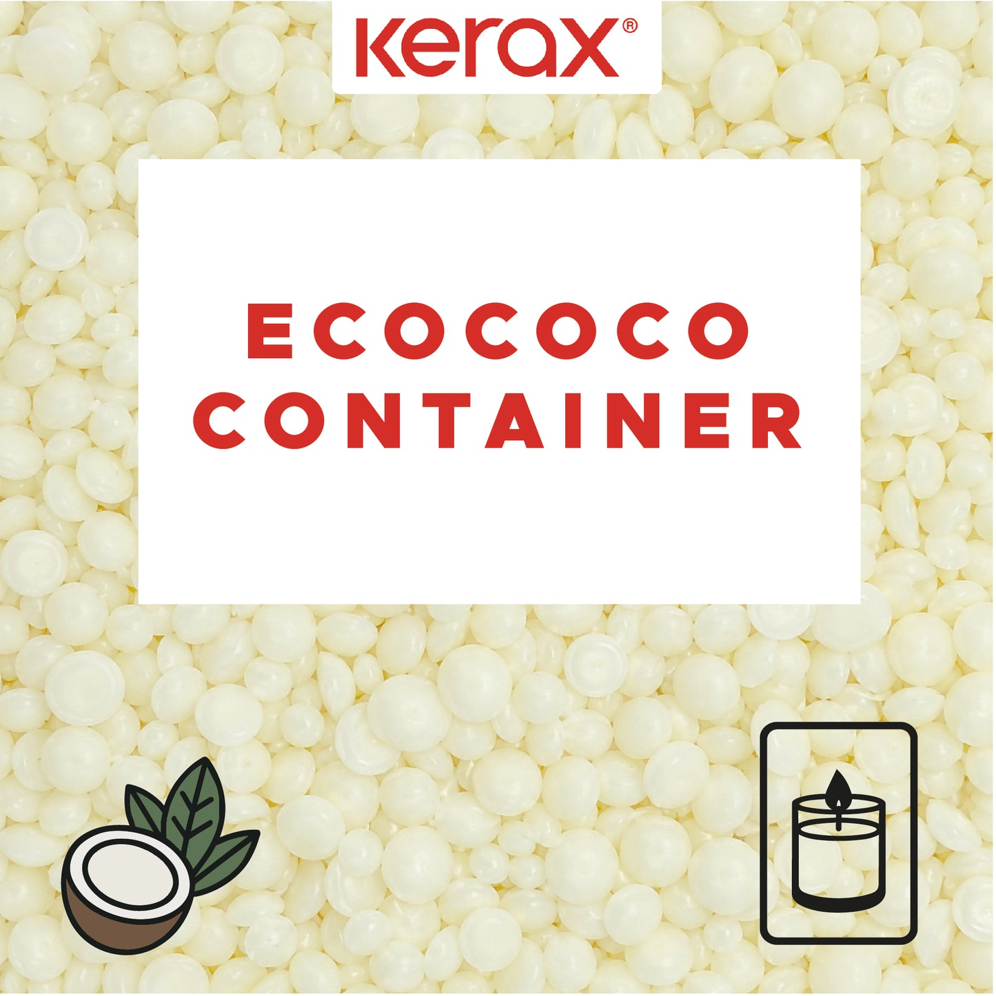 kerax ecococo container kokoswachs für behälterkerzen