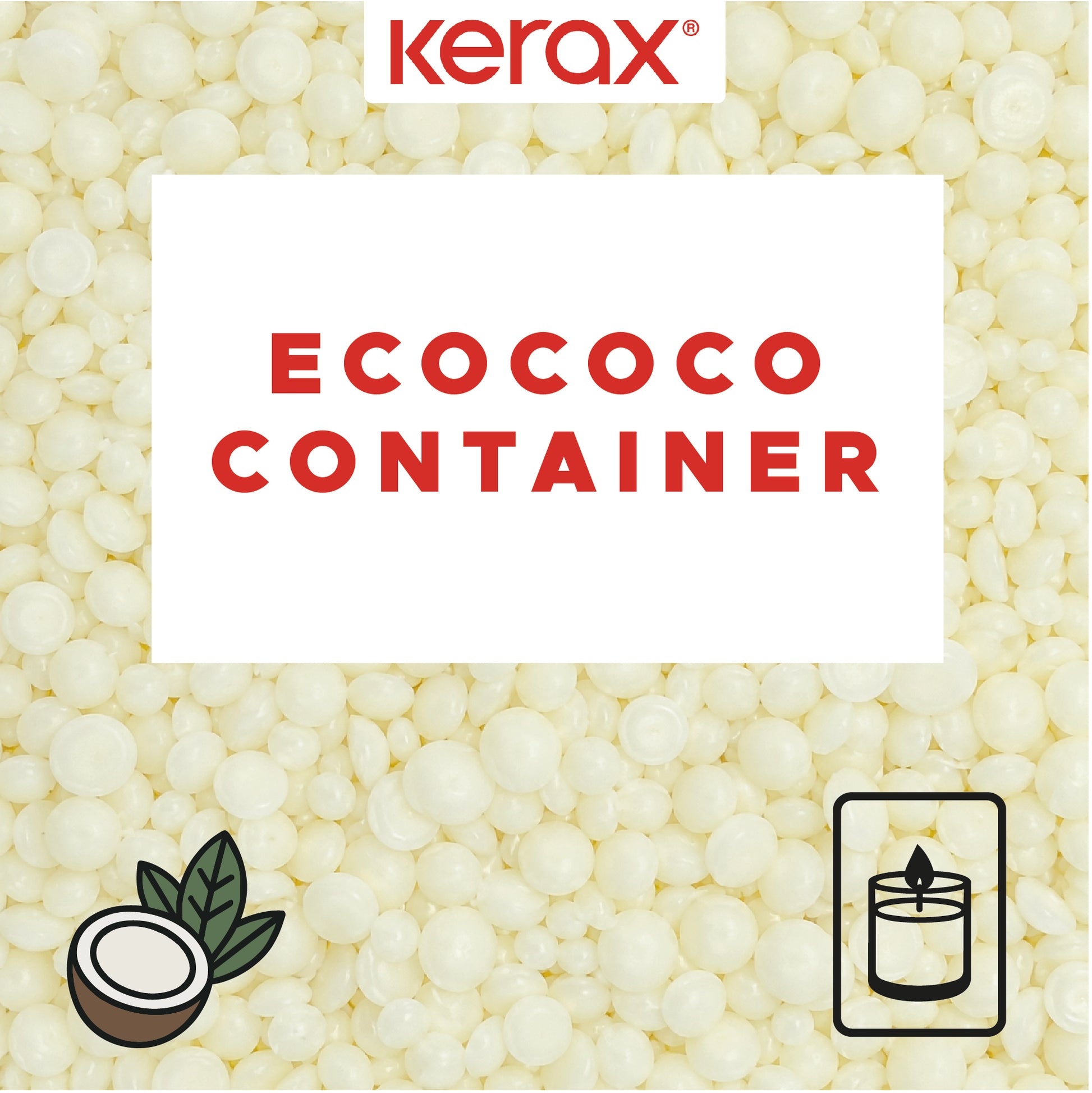 kerax ecococo container kokoswachs für behälterkerzen