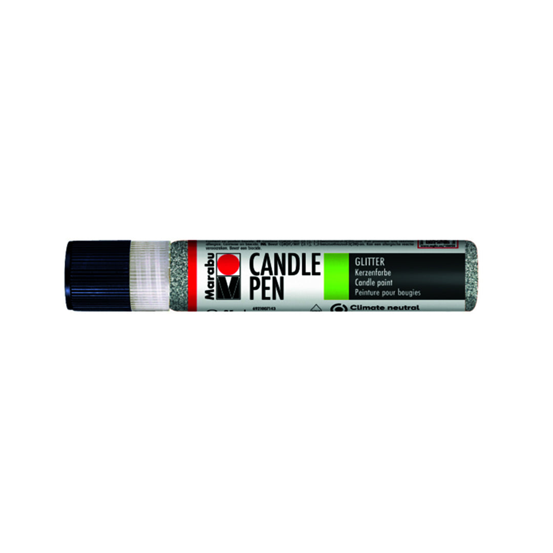 Penna a candela Marabu: argento glitterato