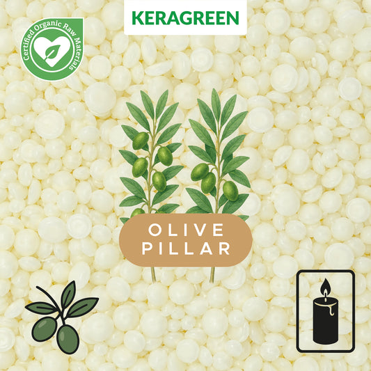 keragreen olive pillar bio olivenwachs für standkerzen