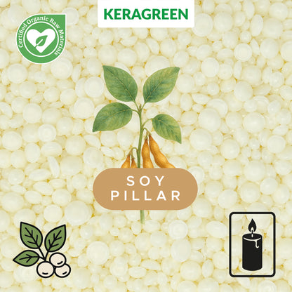 keragreen Bio-Sojawachs für Standkerzen 'Keragreen Soy Pillar'