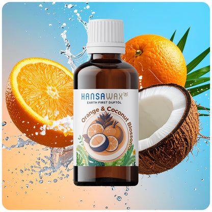 Huile parfumée Earth First : Orange & Fleurs de Coco