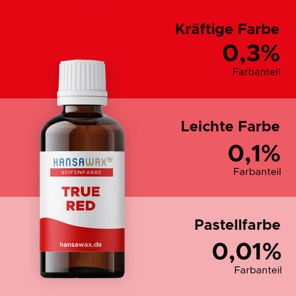 Soap color: True Red