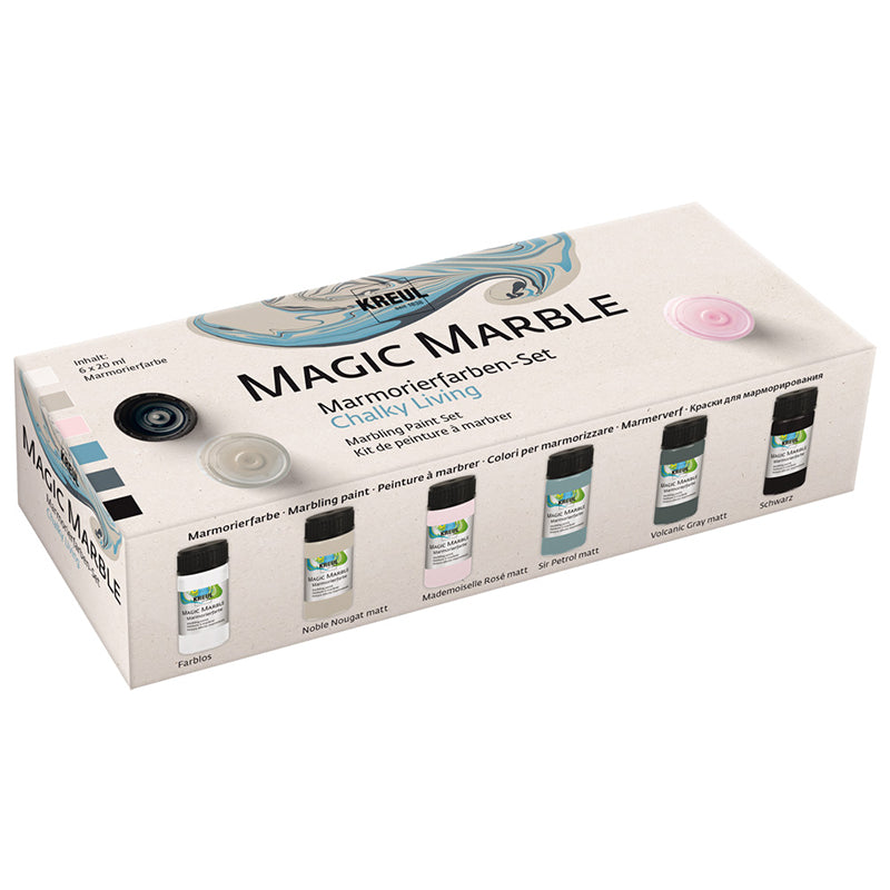 Set di colori per marmorizzazione Magic Marble: Chalky Living