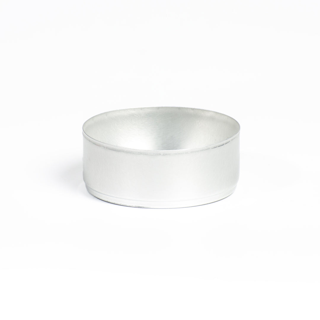 Cache-bougie à réchaud en argent 